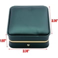 thumbnail image 2 of ABCISI PU Leather Bracelet Bangle Box, Blackish Green Jewelry Box Storage Case Organizer, Velvet Interior Bracelet Storage Holder, Ideal Gift for Women and Girls (3.74" x 3.74" x 1.97"), 2 of 17