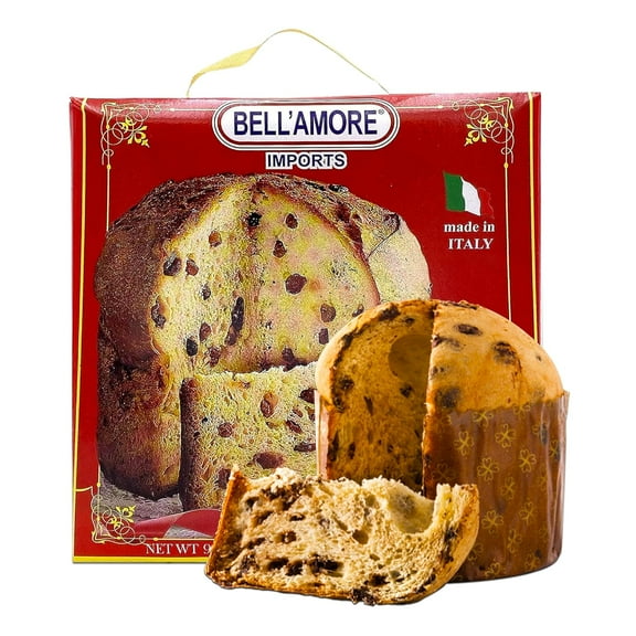 Traditional Italian Panettone Bread 2Lbs | Imported From Italy | Italian Cake With Raisins And Dried Candied Orange Peels