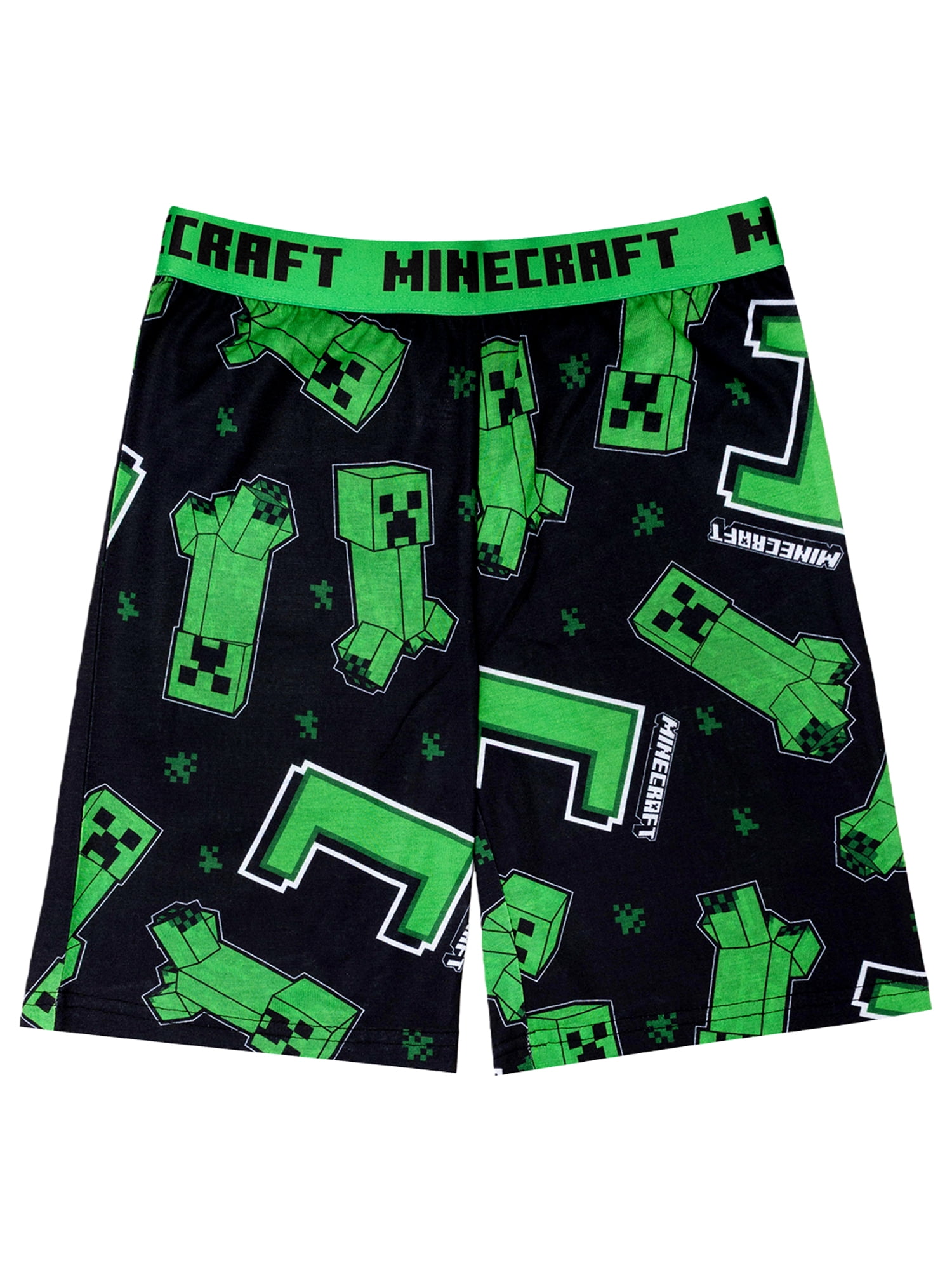 Minecraft 2-Piece Short Sleeve and Short Pajama Set, 4-16