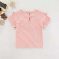thumbnail image 5 of JoyHoop Newborn Baby Girls Clothing Fly Shoulder Tops Cotton Solid Sunsuit Clothes, 5 of 9