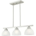 thumbnail image 5 of 6.5 inch 3 Light Brushed Nickel Island with Satin Glass Shade, 5 of 7