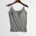 thumbnail image 2 of UPPADA Womens Tank Tops with Built in Bra Summer Basic Padded Yoga Shirt Sleeveless Shelf Bras Workout Camisole Casual Modal Undershirt 2025,Tank Top for Women Gray,S, 2 of 3