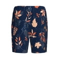 thumbnail image 2 of Haiem Autumn Leaves With Blue Men's Pajama Short with Soft Woven Cotton Elastic Waistband Sleep Short-Small, 2 of 9