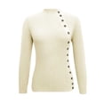 thumbnail image 4 of JJHGVB Thermal Sweater for Women Long Sleeve Sweaters for Women Fitted Shirts for Women Winter Tops Womens Top Women Sweaters Fall Sweaters Beige L, 4 of 5