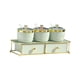 thumbnail image 1 of Organizador de condimentos para encimera de cocina, ideal para azúcar y pimienta. Luz de 3 rejillas verde., 1 of 9