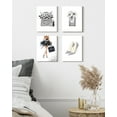 thumbnail image 4 of Drsoum Glam Black Fashion Ladies Canvas Wall Art Girly Beauty Makeup Room Decor 8x10in4pcs Natural Framed, 4 of 6