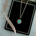 thumbnail image 2 of Opal Necklace,925 Sterling Silver Plated 14K Gold Opal Gemstone Necklace, 2 of 7