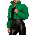 thumbnail image 3 of Veste Matelassée Courte pour Femmes, Manteau d'Extérieur Vert G, 3 of 7