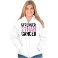 thumbnail image 4 of Stronger Than Breast Cancer Warrior Zip Hoodie Sweatshirt Women Brisco Brands M, 4 of 6