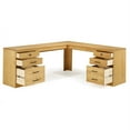 thumbnail image 4 of Riverbay Furniture Transitional Wood L Shaped Desk in Maple Brown, 4 of 8