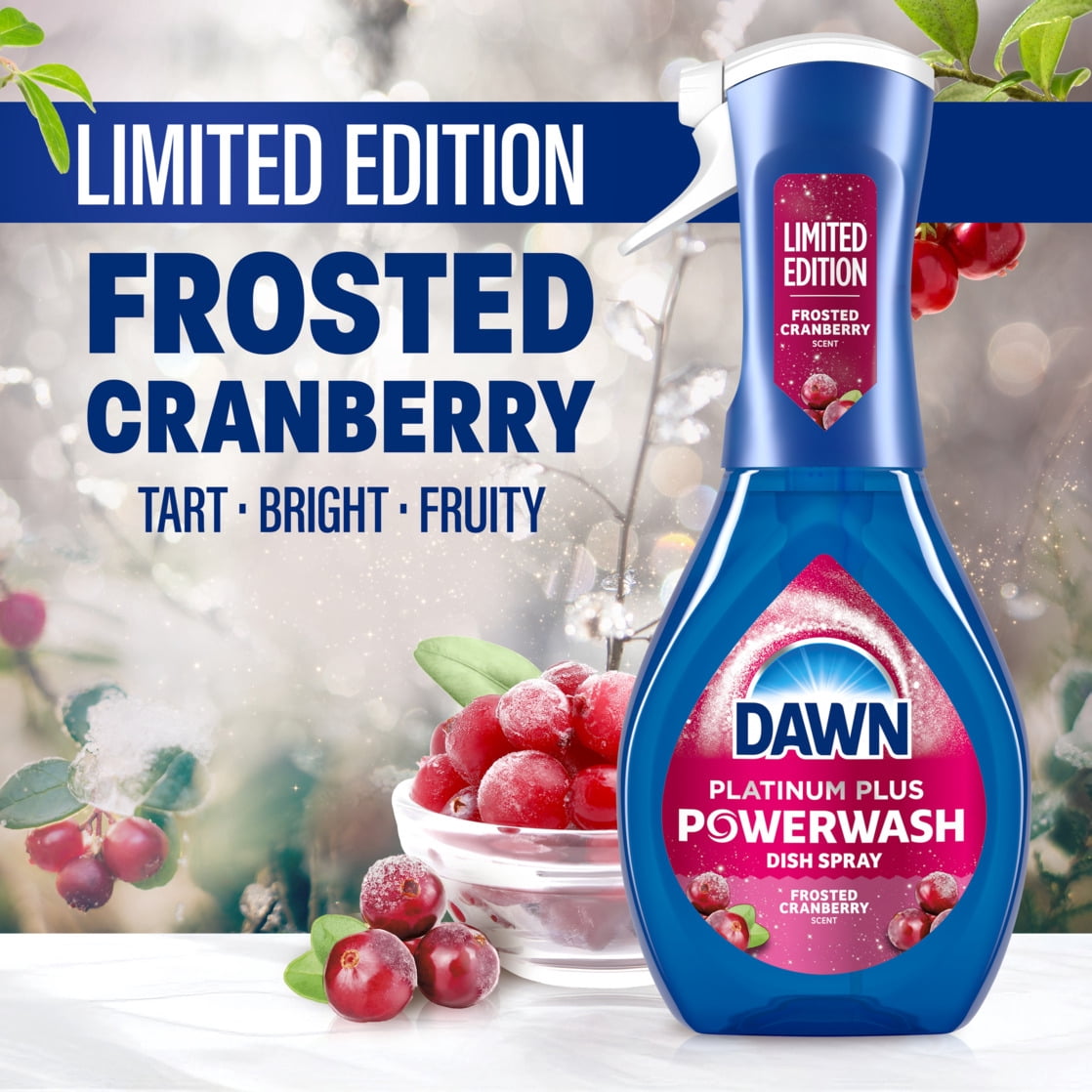 (6 pack) Dawn Powerwash Spray, Dish Soap, Dishwashing Liquid, Cranberry Scent, 1 Starter Kit, 16 fl oz