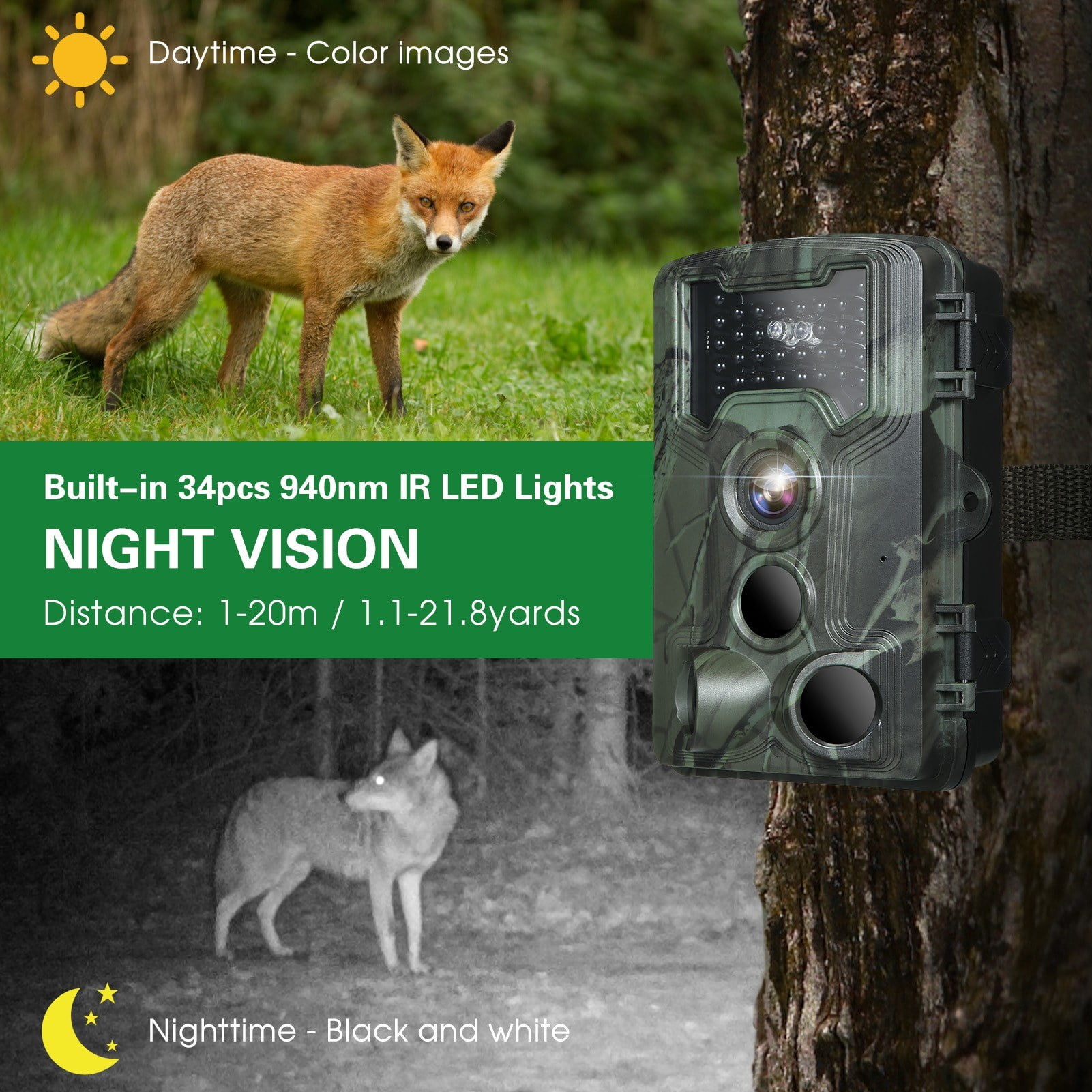 36MP 1080P Night Vision Waterproof Infrared Game Camera