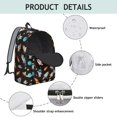 thumbnail image 4 of Astronaut and Rocket Black Pattern Backpack for School, Cute School Bag with Adjustable Shoulder Straps and Padded Back, 15.7"x11.8"x5.5", 4 of 5