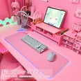 thumbnail image 2 of Pink RGB Gaming Mouse Pad 31.5x12 Inch PC XL Large Extended Glowing Led Light Up Desk Pad Non-Slip Rubber Jmiyav Base Computer Keyboard and Mouse Pad Cool Cute Mousepad Mat, 2 of 6