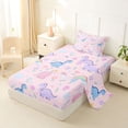 thumbnail image 2 of Erosebridal 3D Jungle Dinosaur Twin Sheet Sets,Kawaii Colorful Flowers Blossom Bedding For Girls 3-Piece, 2 of 6
