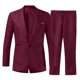 thumbnail image 1 of Playeras Algodon Hombre Traje De Verano Para Hombre Un Botón Sólido Slim Fit Traje De Fiesta Camisa Pantalones Corbata Conjunto, 1 of 6