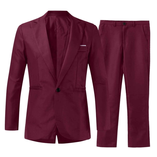 Playeras Algodon Hombre Traje De Verano Para Hombre Un Botón Sólido Slim Fit Traje De Fiesta Camisa Pantalones Corbata Conjunto