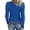Blue, variant on Womens Long Sleeve Neck Ribbed Knit Fitted Casual Tops Tee Slim Basic Shirts Women's Layering Tees