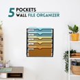thumbnail image 2 of Organizador de archivos de pared SUPEASY de 5 niveles, malla, oficina, negro, 2 of 7