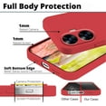 thumbnail image 5 of Compatible with Realme C55 Case for Women Men, Ultra Slim Realme C55 Phone Case Silicone Liquid Soft Shockproof Anti-Scratch Protective Cases (Red), 5 of 7