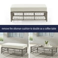 thumbnail image 5 of Thatcher 2Pc Outdoor Wicker Sofa Set Creme/Driftwood - Sofa & Coffee Table Ottoman, 5 of 20