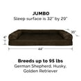 thumbnail image 3 of FurHaven Plush & Suede Orthopedic Sofa Pet Bed for Dogs & Cats - Espresso, Jumbo, 3 of 13