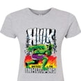 thumbnail image 3 of Marvel Hulk - Battles The Inhumans - Juniors Fitted Graphic T-Shirt, 3 of 5