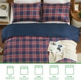 thumbnail image 3 of Gogreen Queen Duvet Cover Set, Soft & Breathable Microfiber 3 Pieces Queen Bedding Sets, Pattern Queen Comfy Duvet Cover Set, with Zipper Closure (Queen), 3 of 8