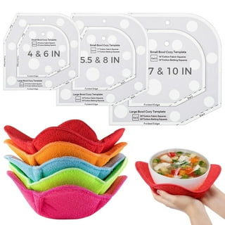 1Set 6inch/8inch/10inch Transparent Bowl Cozy Template Bowl Comfort Pattern  Template for Sewing Acrylic Bowl Comfort Template