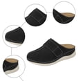 thumbnail image 5 of Rokment Womens Orthotic Clogs and Mules Comfortable Arch Support Walking Slides Sandals Fashion Casual Breathable Leather Closed Toe Platform Wedge High Heel Slp on Beach Summer Shoes Black Size 6, 5 of 7