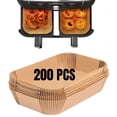 thumbnail image 1 of Doublures en Papier pour Friteuse à Air Chaud Jetables, Anti-Huile, Imperméables, Papier de Cuisson Rond, Carré et Rectangle, Parchemin, Fournitures de Cuisine pour Fêtes, 200 Pcs Rectangle, 1 of 11