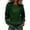 C-Green471, variant on Sweaters For Women Knitted Clover Graphic Soft Loose Fit Casual Long Sleeve Crewneck Top Festival Spring Fall Comfortable Tops