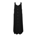 thumbnail image 5 of JINMGG 2026 Summer Plus size Dresses for Women under $10,Women's Fashion Round-Neck Sleeveless Solid Pockets Suspenders Dress, 5 of 6
