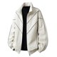 thumbnail image 1 of Ceisia Men Solid Color Hooded Zipper Lamb Gift Fleece Warm Long Sleeve Casual Cardigan Jackets, 1 of 5