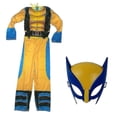 thumbnail image 2 of Kids Wolverine Costume Boy Superhero Jumpsuit Kids Halloween Cosplay Mask/wolf Claw Props Fantasy-G 2Pcs Set M(120-130CM), 2 of 5