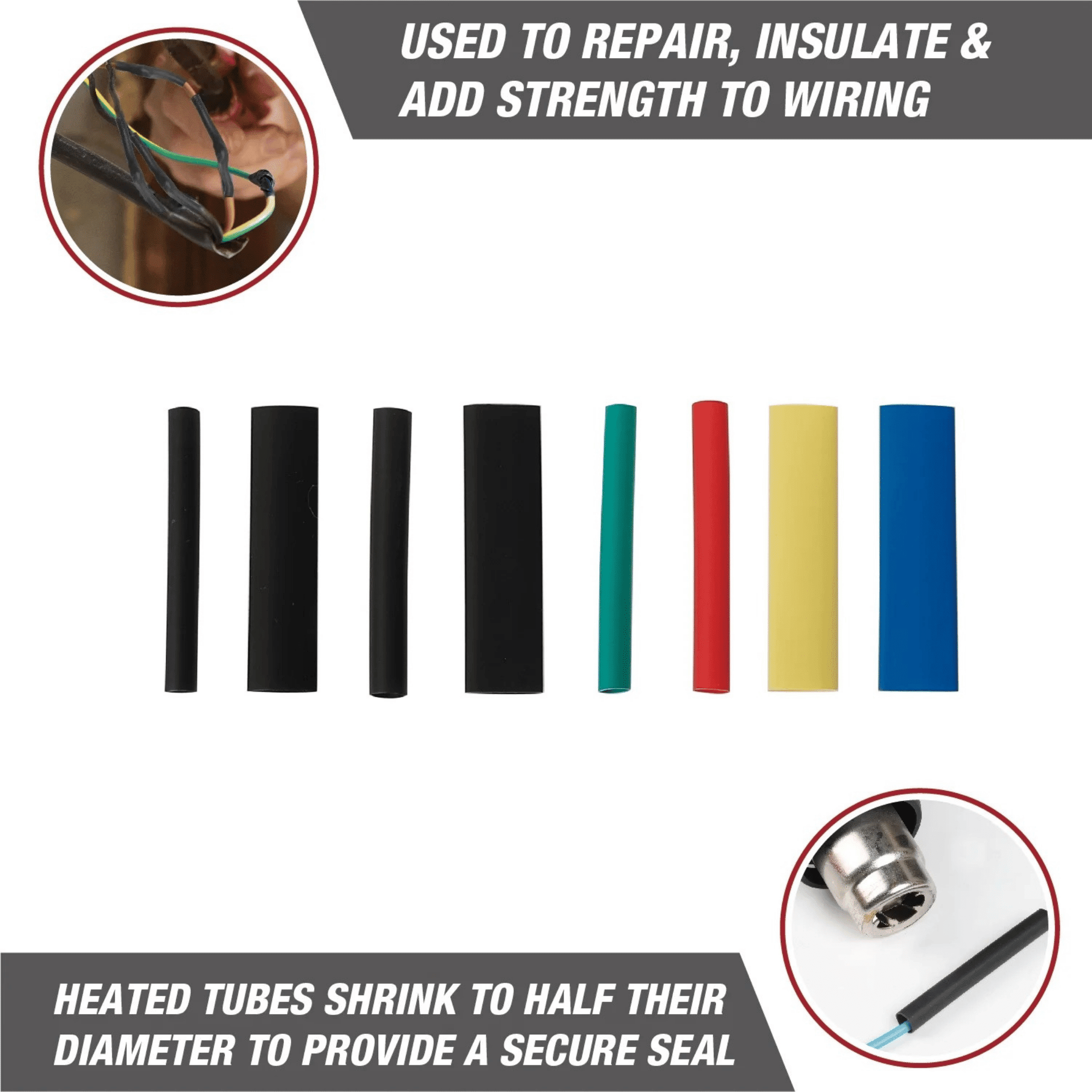 Hyper Tough 120-Piece Assortment Heat Shrink Tubing Wire Connectors