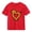 Red, variant on Girls Valentine Shirt Red Hearts Print Kids Short Sleeve Crewneck Top | Cute Holiday Tee for Kids & Little Girls | Valentine's Day Outfit,Size 5 T