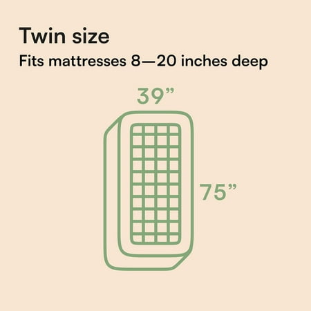 Bamboo Mattress Topper Twin Cooling Breathable Extra Plush Thick Fitted 8-20 Inches Pillow Top Mattress Pad Rayon Cooling Ultra Soft (Bamboo, Twin 39x75 Inches)
