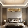 thumbnail image 2 of HOOMEDELIER 35" Modern 16-Light Oval K9 Crystal Chandelier - Gold Dimmable Pendant Light for Dining Room, Living Room & Kitchen Island, 2 of 10