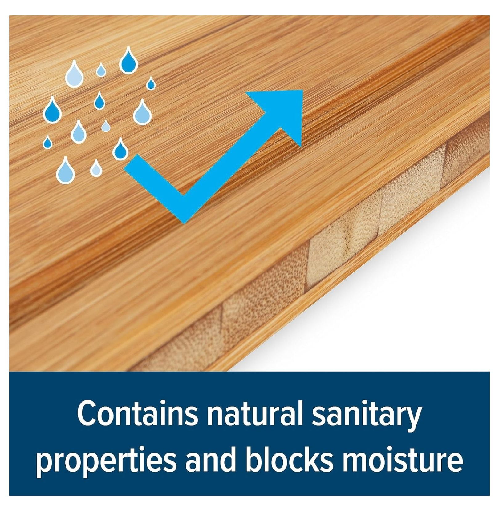 Bamboo Cutting Board with Counter Edge | Perfect for Vegetables, Fruits, Meats, and Cheeses | Measures 18-inches x 14-inches x 1-3/4-inches (43545), Brown