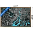 thumbnail image 3 of Tokyo - Map Wall Poster, 22.375" x 34", Framed, 3 of 3