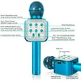 thumbnail image 5 of Fitfirst Karaoke Microphone for Kids, Bluetooth Wireless 5 in 1 Karaoke Microphone with LED Lights, Portable Microphone for Kids Age 3-12, Best Gifts Birthday for Teens Girl Boys(Blue), 5 of 7