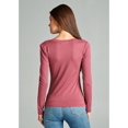 thumbnail image 3 of emmalise women's casual basic v-neck tshirt long sleeves tee top - junior and plus sizes, 3 of 4