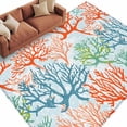 thumbnail image 2 of 6'x9' Area Rugs, Ocean Coral Indoor Outdoor Area Rug for Living Room Bedroom, Orange Red Green Turquoise Plant Branch Washable Bathroom Rugs Kitchen Floor Carpet Mats Home Decor Aesthetic, 2 of 8