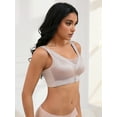 thumbnail image 4 of Unique Bargains Women's Wirefree U Back V-Neck Mesh Minimizers Bras M Light Brown, 4 of 6