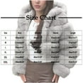 thumbnail image 3 of Women's Plus Size Black Faux Fur Coat Hooded Splicing Design Long Sleeve Warm Outerwear, 3 of 8