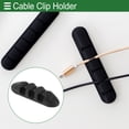 thumbnail image 2 of Clip de soporte de cable universal Unique Bargains, organizador de gestión de cables, 50.5x14x10.5mm, duradero, TPR, negro para tablero de coche, TV, PC, laptop, escritorio de oficina, 2 of 7