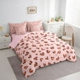 thumbnail image 4 of Feelyou Romantic Love Heart Twin Bedding Sets 7-Piece, Fashion Leopard Cheetah Print Bedding Comforter Set, Teens Kids Girls Women Reversible Sheet Sets, Ultra Soft Bedroom Decor, 4 of 8