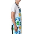 thumbnail image 2 of Goofa Cartoon Monster Printed Waterproof Apron 33" Chef Aprons for Men Heavy Duty Chemical Work Apron Adjustable Bib Apron, 2 of 9
