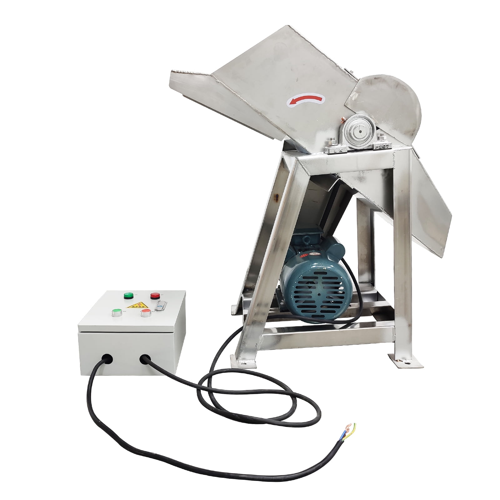 220V Industrial Ice Crusher Machine Commercial Stainless Steel Ice Shaver Breaker No Plug